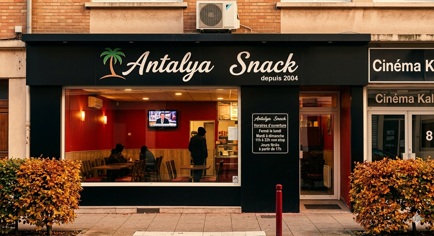 Devanture d'Antalya Snack à Rumelange